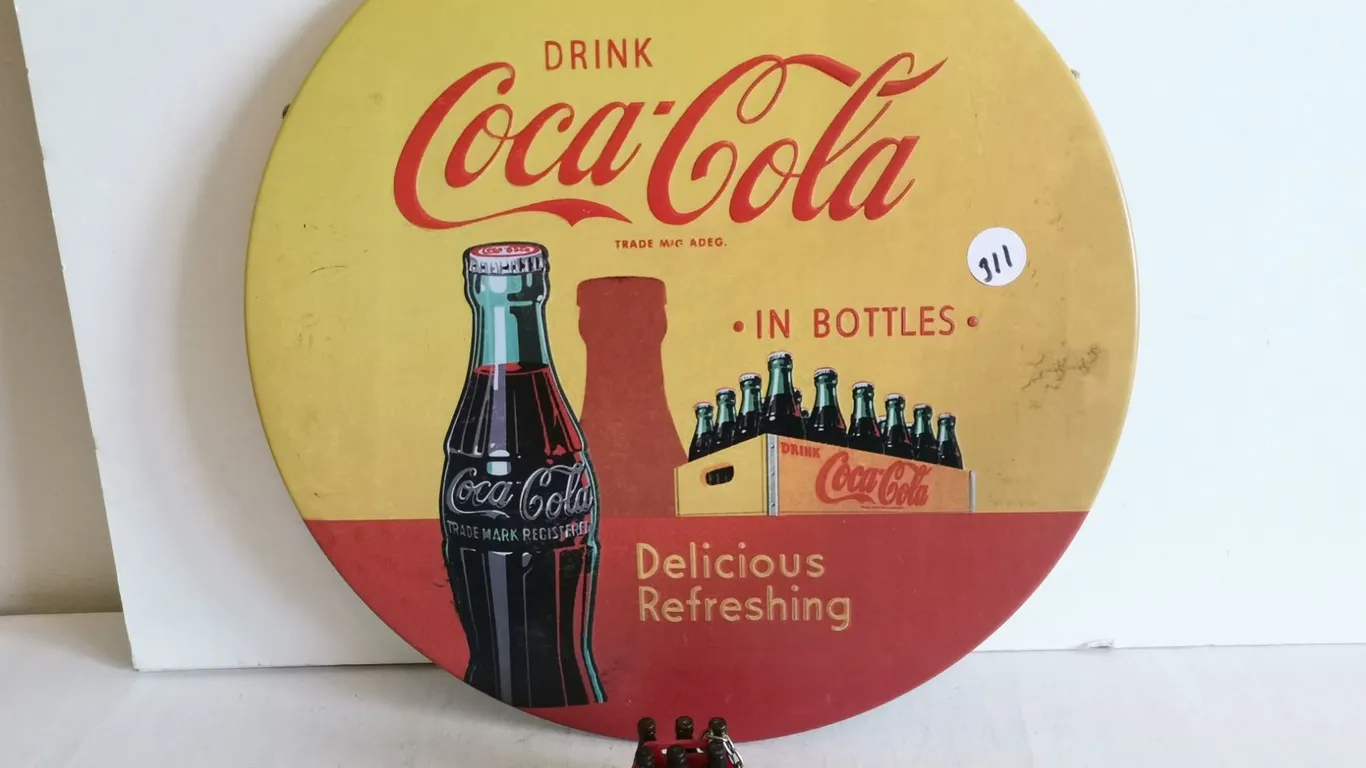 11.5” Coca-Cola Round Sign, Coca-Cola Keychain