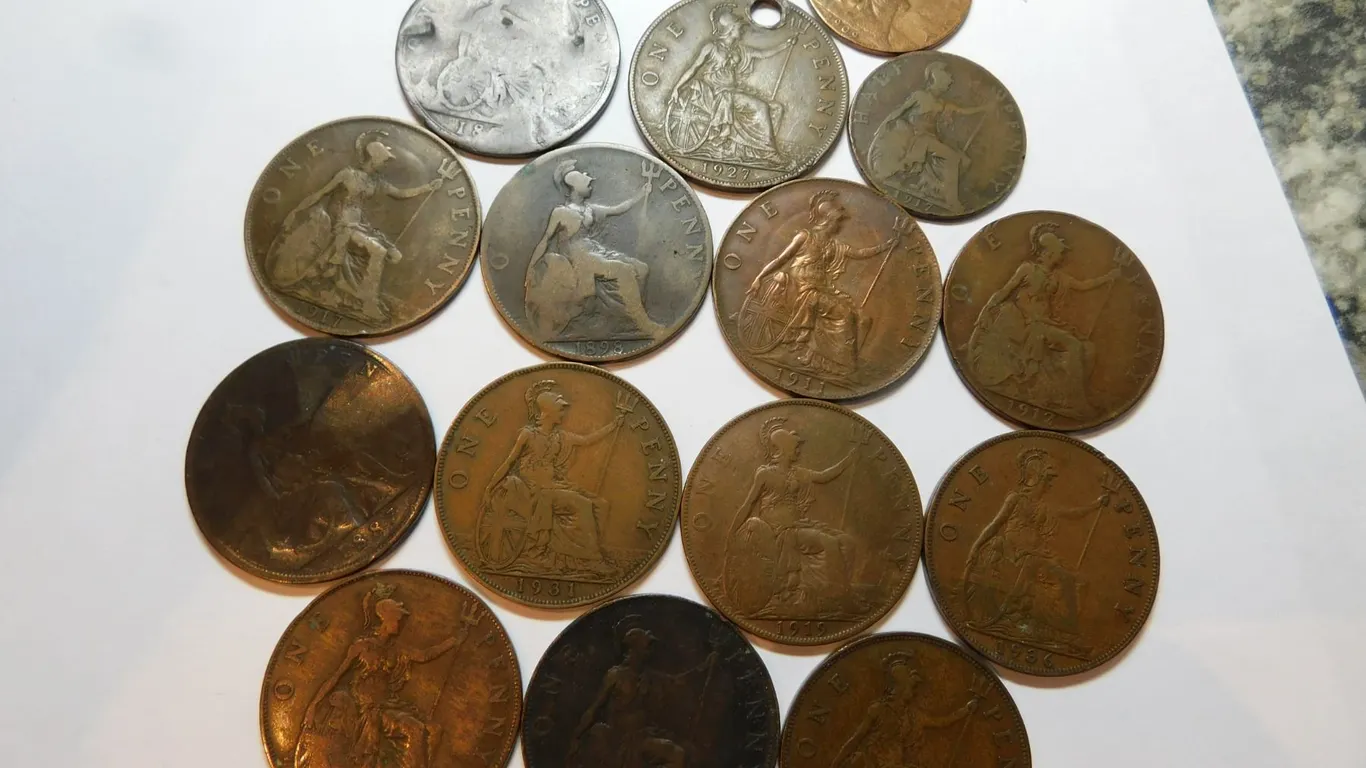 VINTAGE BRITISH COPPER COIN LOT PRE 1936