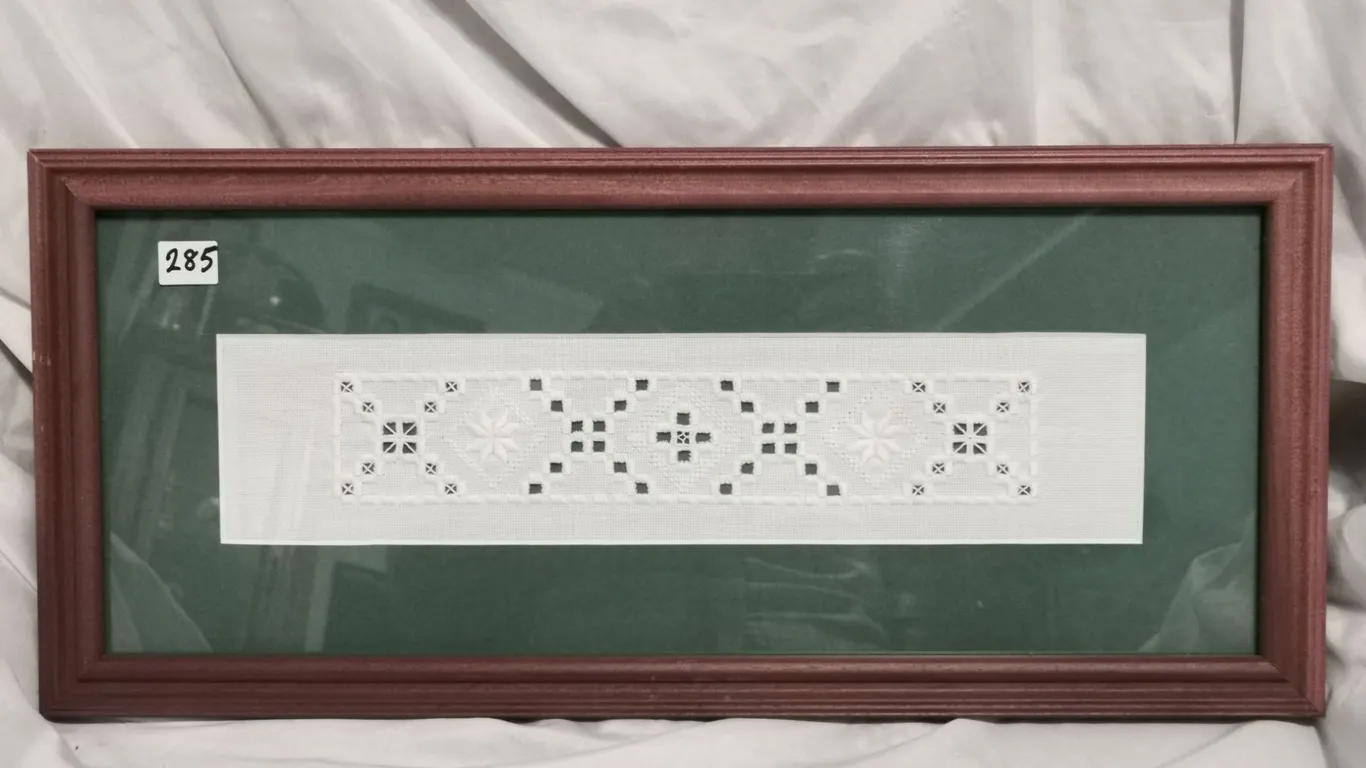 Vintage Framed Embroidery Work