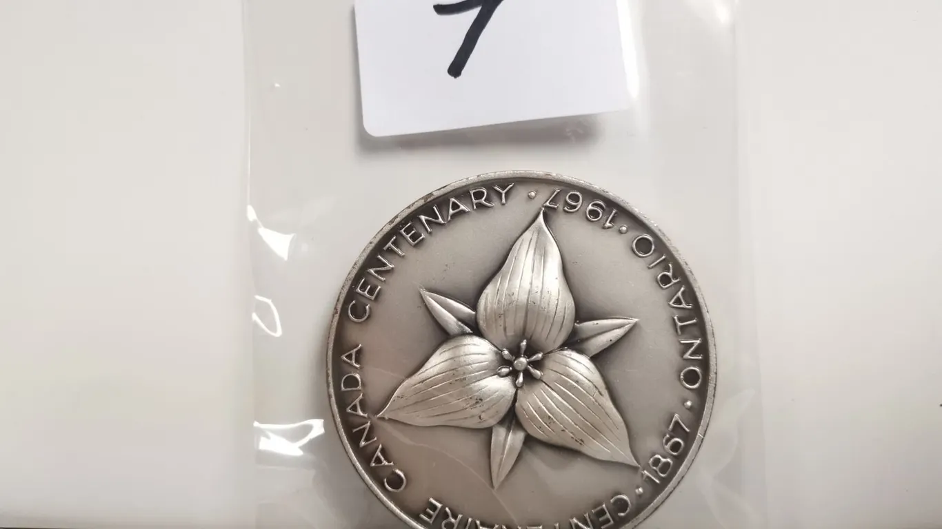 Ontario Part Silver Centennial Medal, 60g