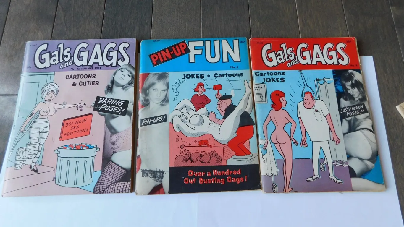 3-NUDIE COMIC BOOKS, VINTAGE 1970’S
