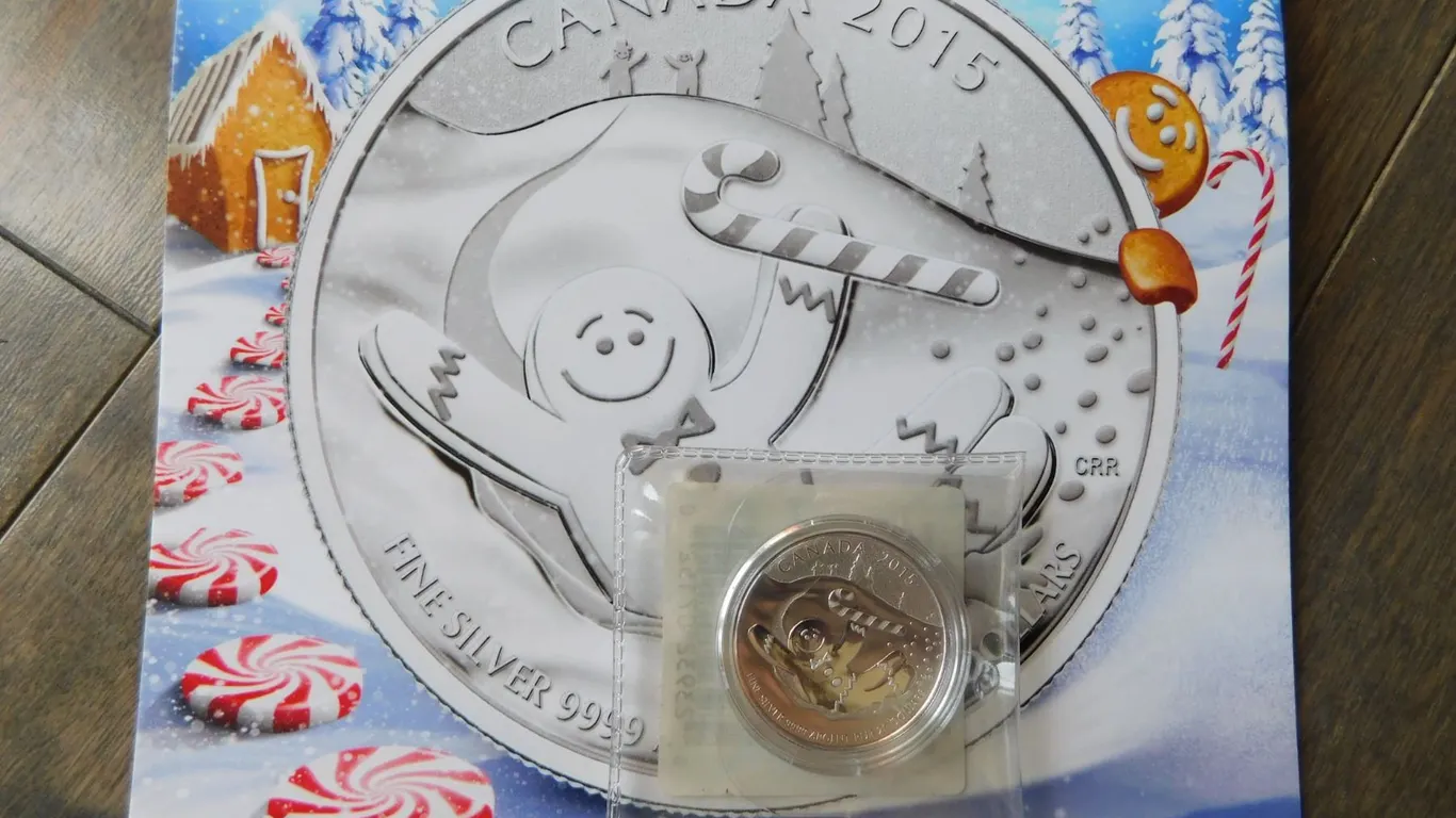 2015 $20 FOR $20 SILVER, GINGERBREAD MAN