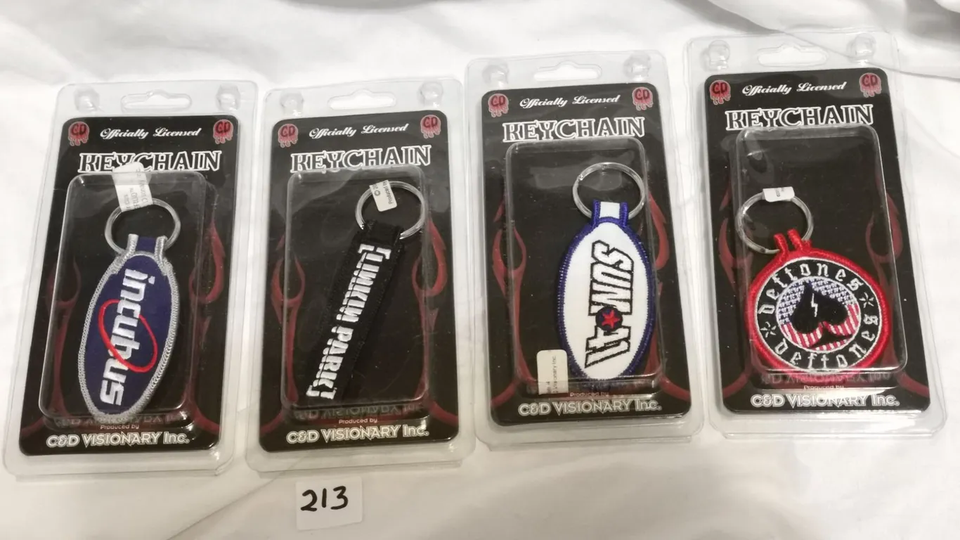 (4) NOS Rock Band Keychains - Deftones, Linken Park, Incubus, Sum 41