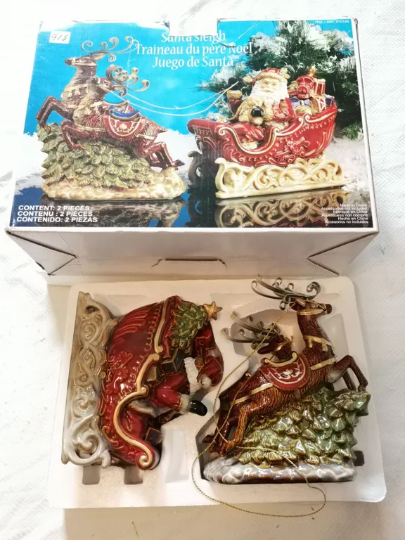 Santa Sleigh X-Mas Décor in Box