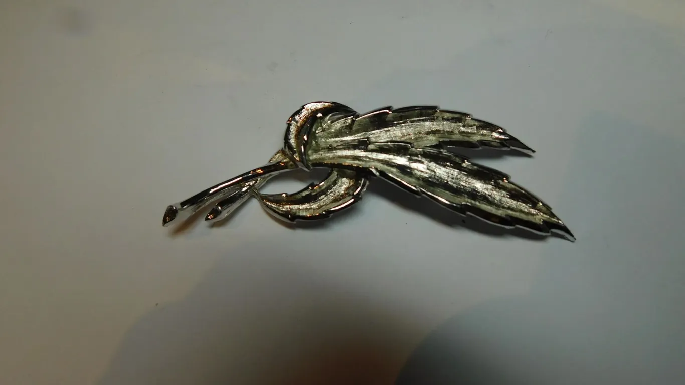 SILVER TONE CORO BROACH