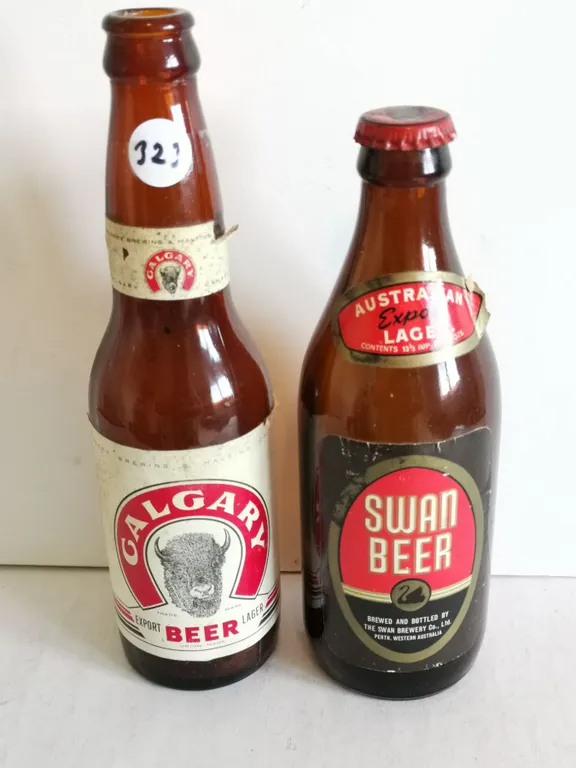Vintage Calgary Beer Bottle, Swan Beer Bottle