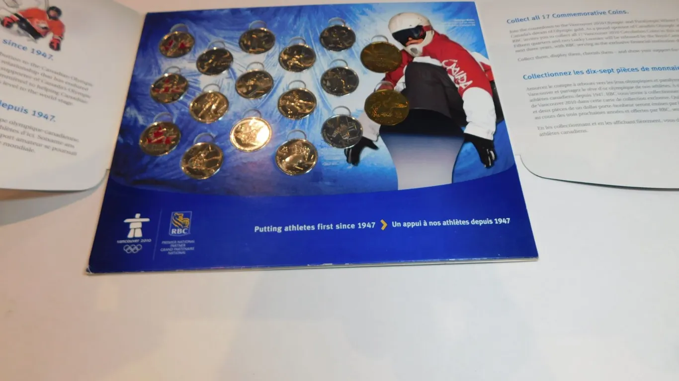 2010 RBC COIN HOLDER AND COINS, OLYMPICS