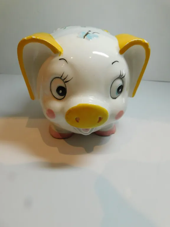 PORCELAIN PIG COIN BANK