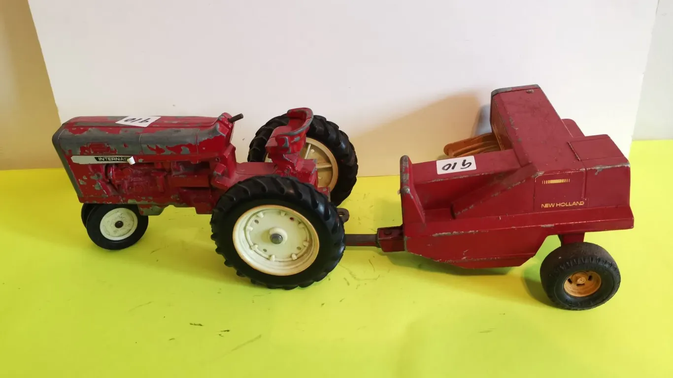 International Toy Tractor & New Holland Baler
