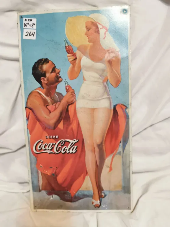Vintage-Style Coca-Cola Tin Sign, 8x16”. Made in USA