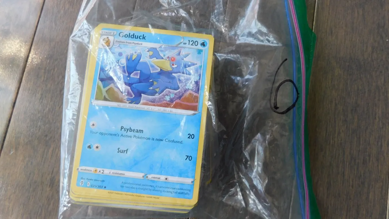 STACK OF POKEMON CARDS