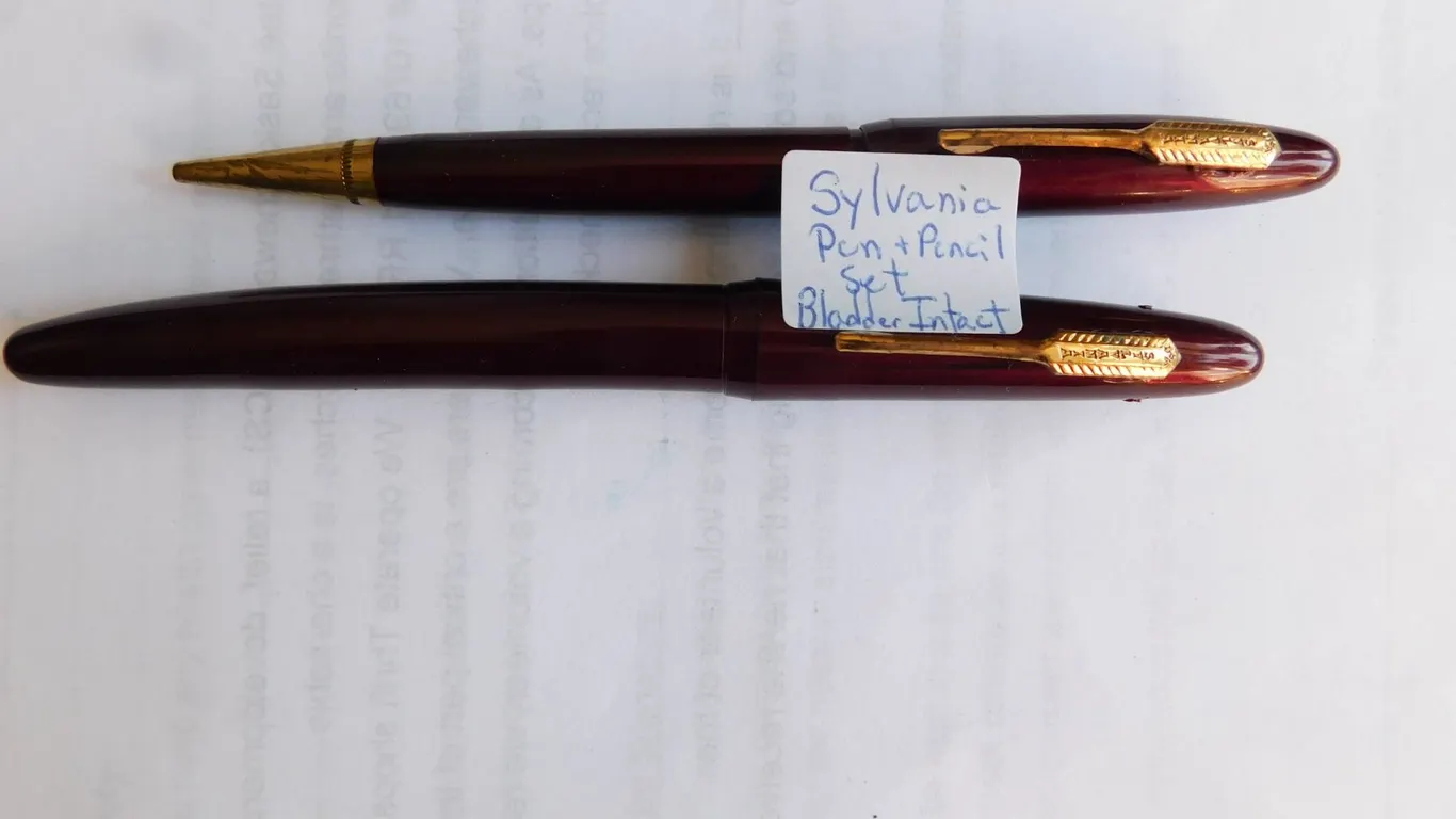 SYLVANIA FOUNTAIN PEN AND PENCIL SET