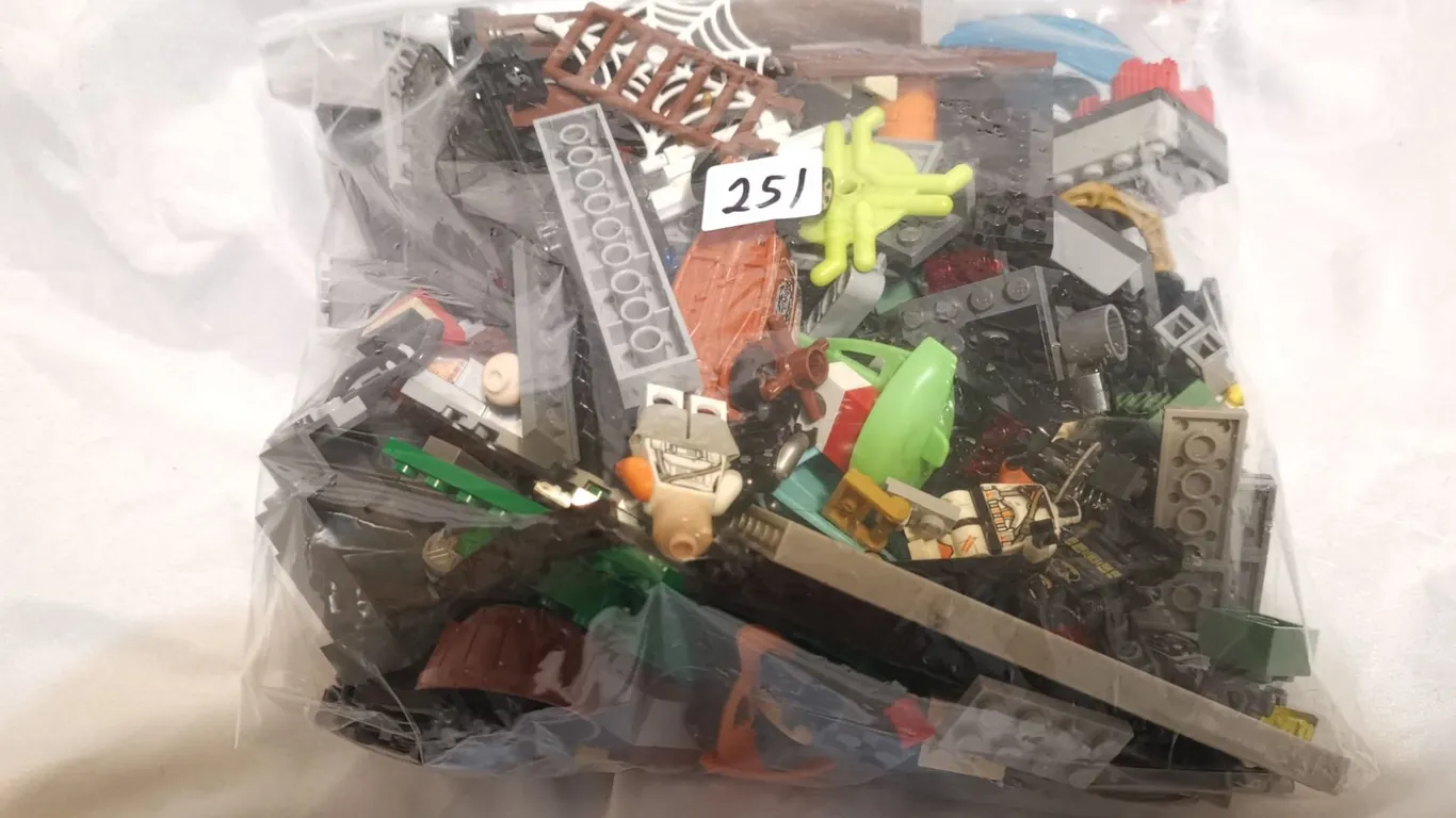 Large Bag of Lego Bricks, Figures, & Parts