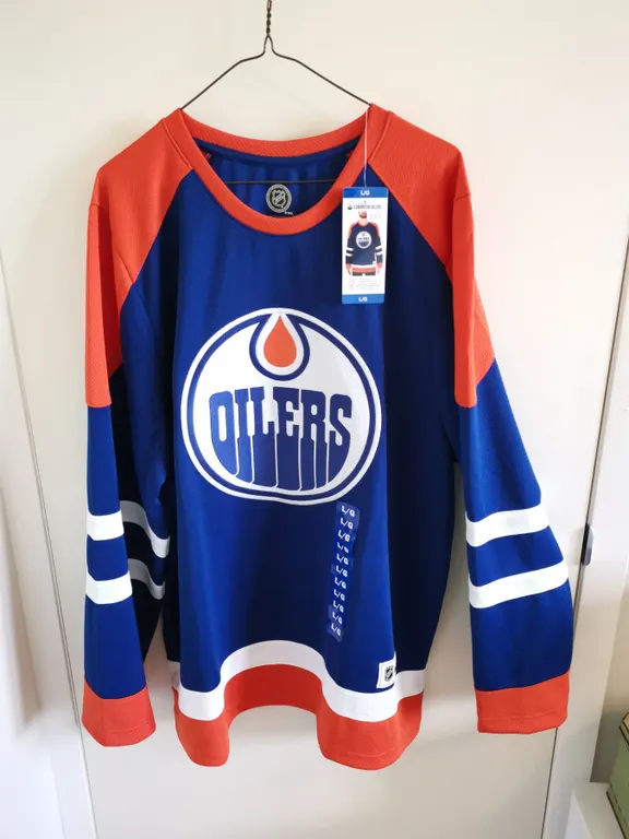 Large Edmonton Oilers NHL Jersey