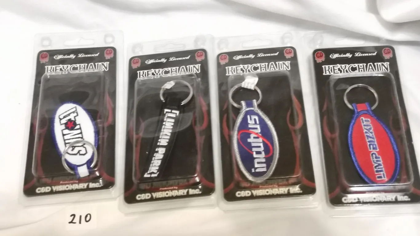 (4) NOS Rock Band Keychains – Sum 41, Linken Park, Incubus, Limp Bizkit