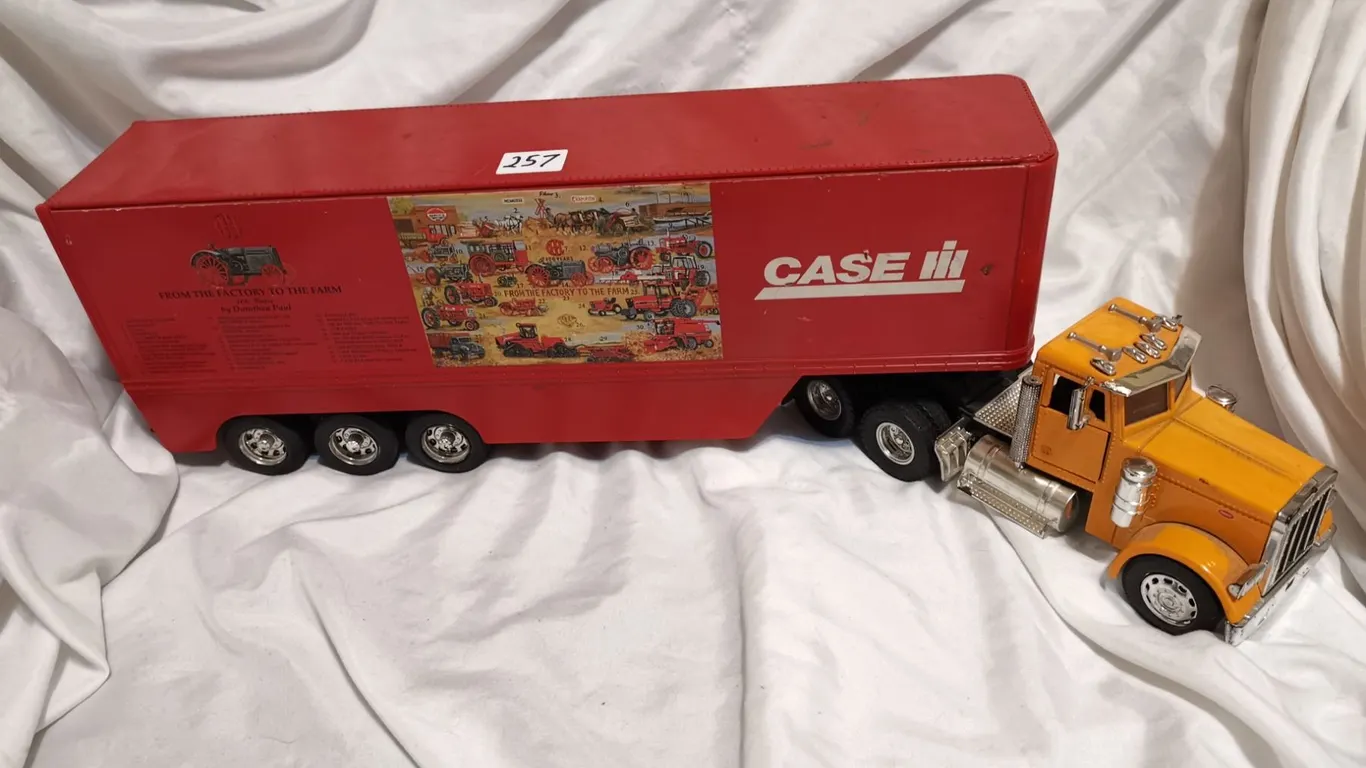 Vintage Case IH Diecast Semi Truck & Trailer