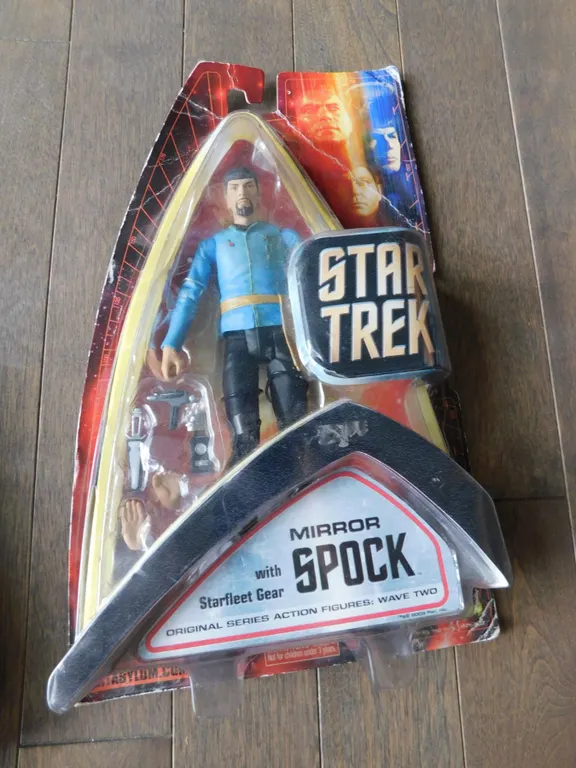 STAR TREK, MIRROR SPOCK, ACTION FIGURE, NEW ON CARD