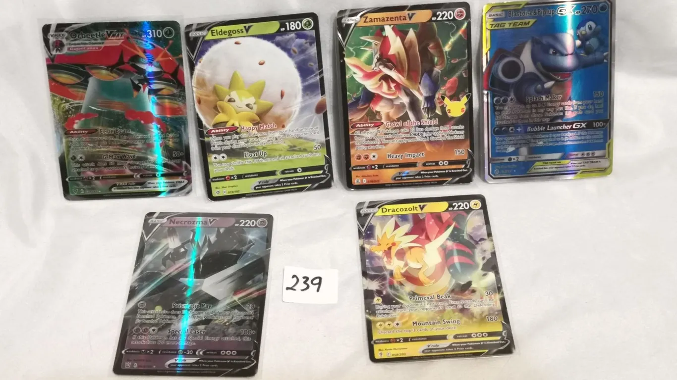(6) Pokemon Style Trading Cards – Cannot Verify Authenticity