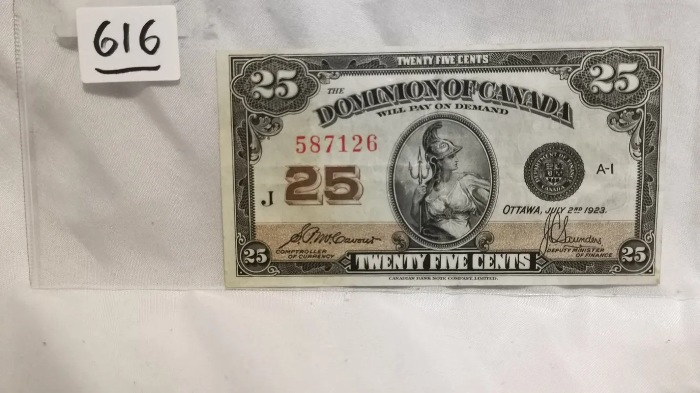 1923 25 cent Shinplaster, high grade