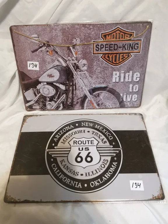 Two Tin Signs