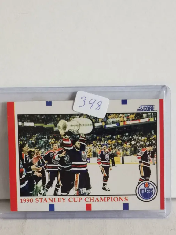 1990-91 NHL Score Edmonton Oilers Stanley Cup Champions #331