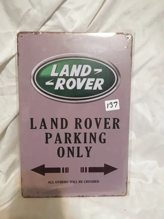 Land Rover Parking Tin Sign