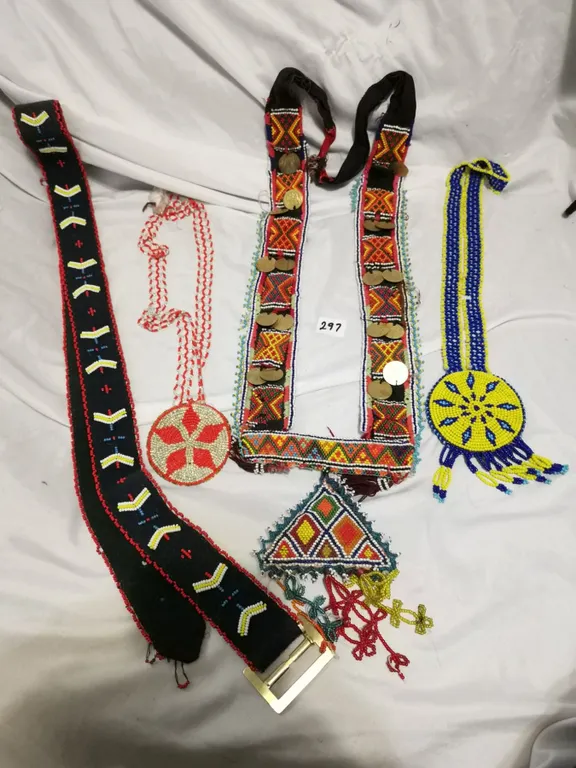 Large lot of Beaded Items, Medallions etc.