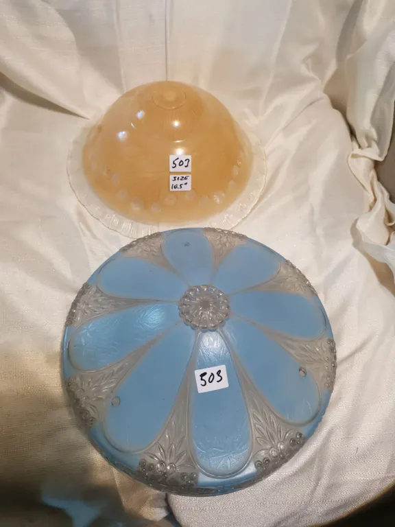 Two color antique glass covers
