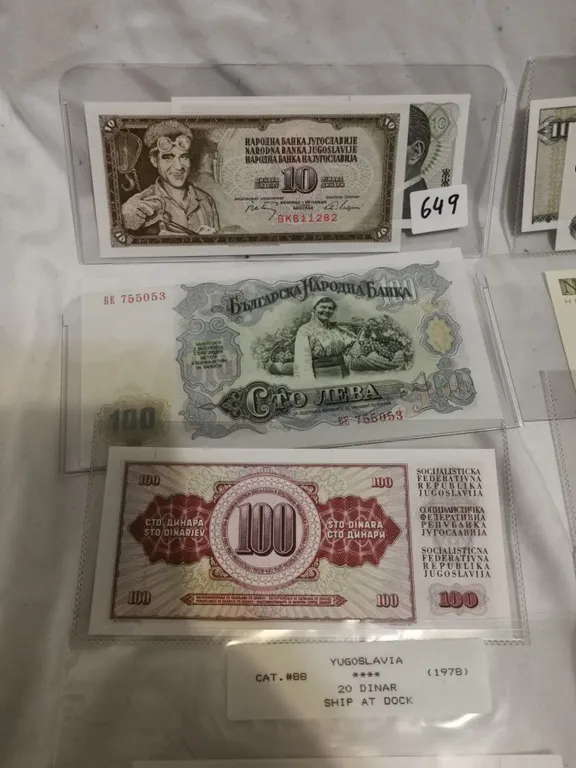 Lot of European Unc Bills
