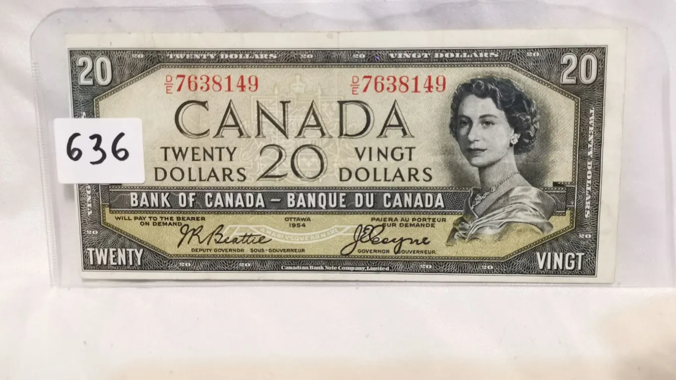 1954 Devil's Face $20 Bill, VF-EF