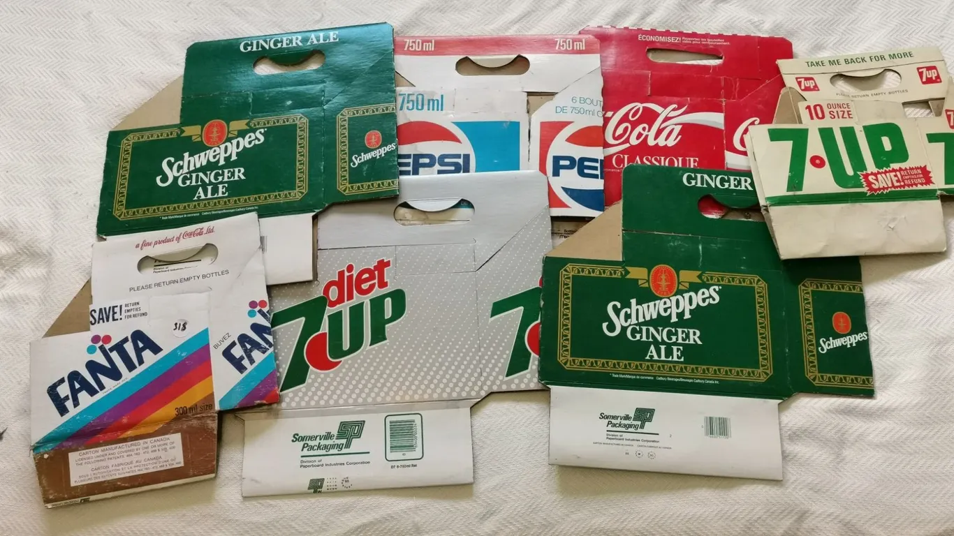 (7) 6pk Soda Bottle Carrier Cartons