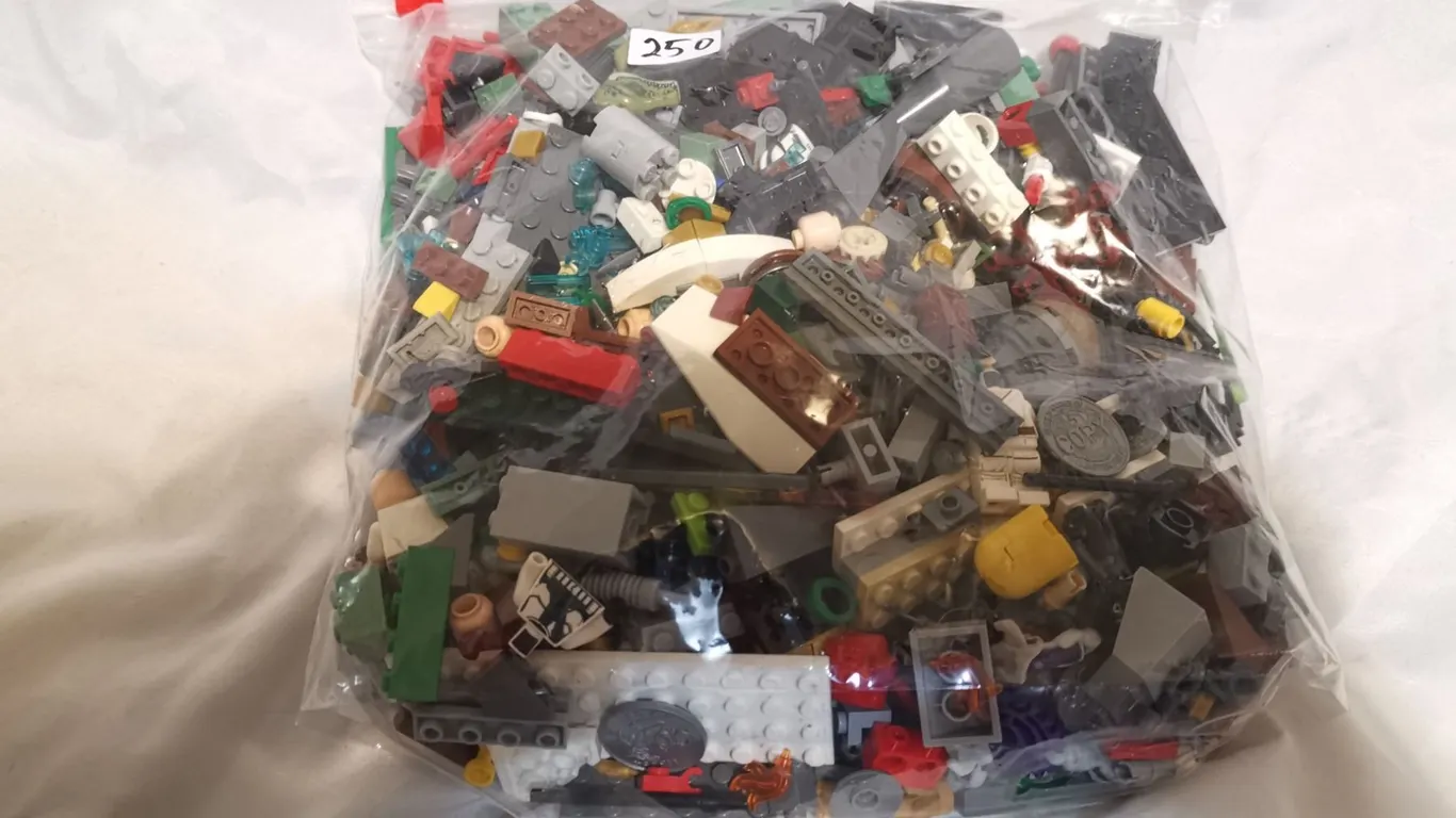 Large Bag of Lego Bricks, Figures, & Parts