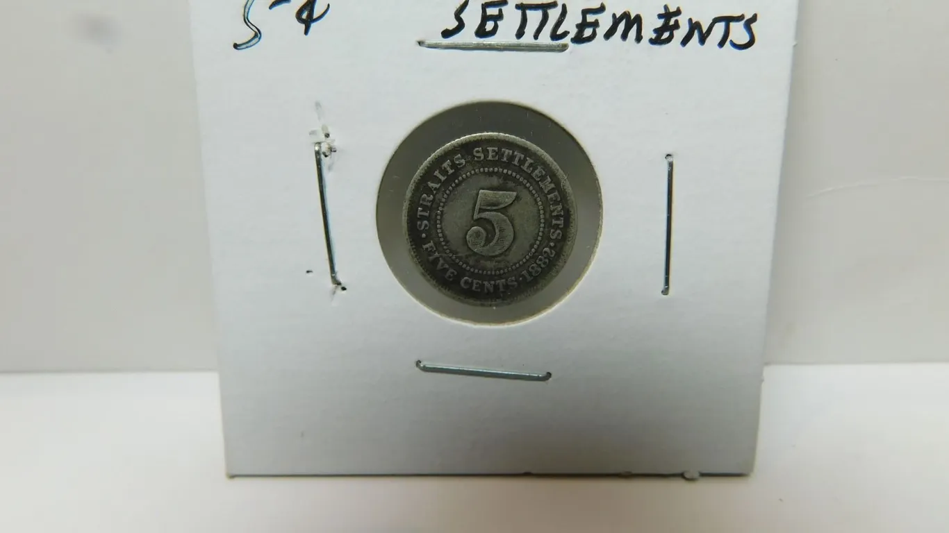1882H STRATS SETTLEMENT FIVE CENTS, SILVER