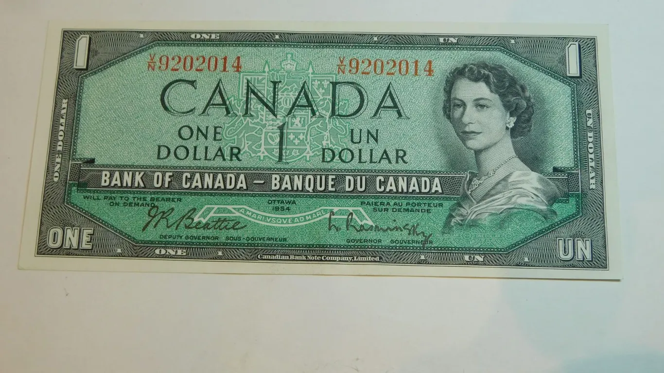 1954 SERIES ONE DOLLAR BILL, UNC