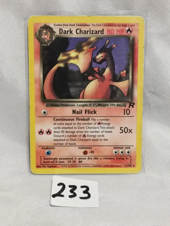 2000 Dark Charizard Pokemon Card, Rare