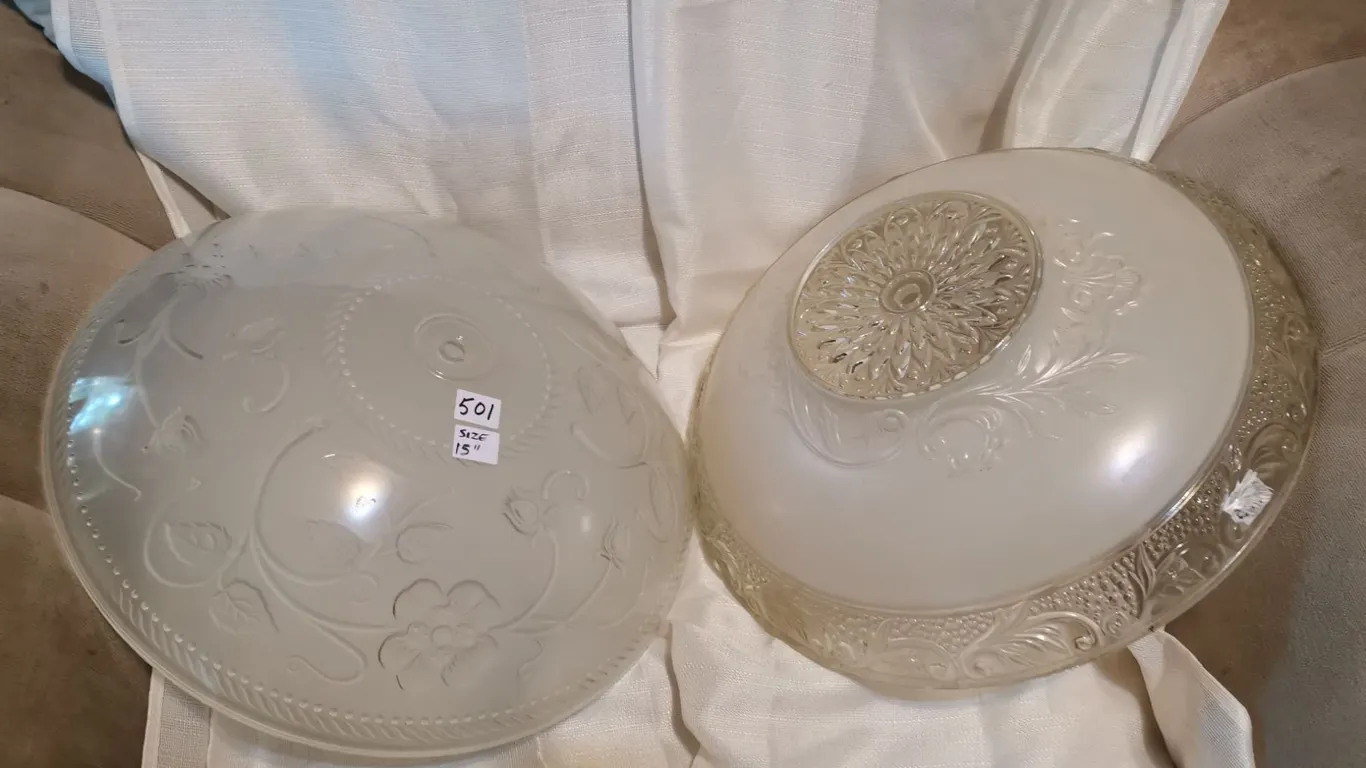Antique glass lights covers