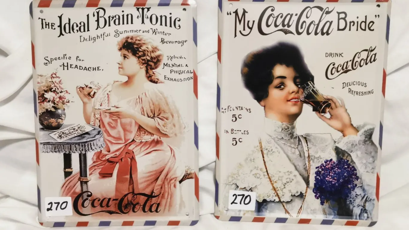 (2) Coca-Cola Tin Signs,