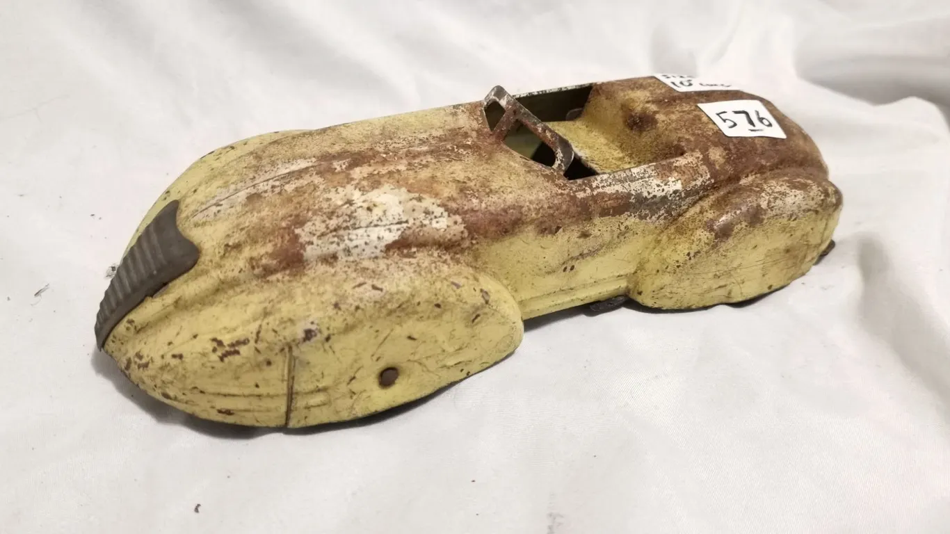 Antique pressed steel sports car