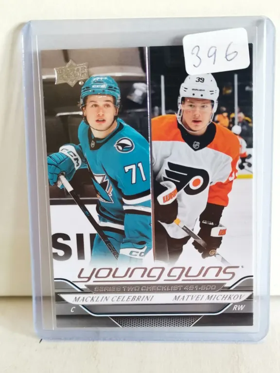 2024-25 NHL UD Series 2 Macklin Celebrini / Matvei Michkov Young Guns Checklist #500