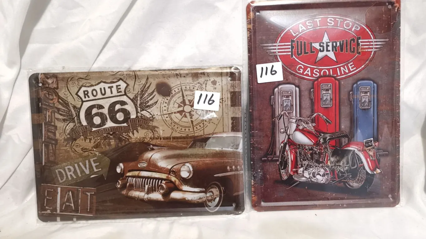 Two Tin Signs