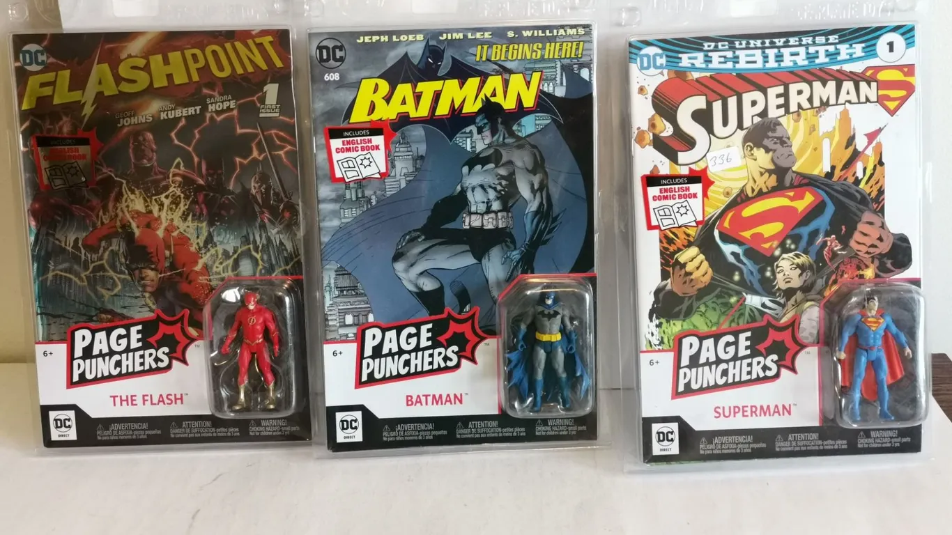 (3) Page Punchers – The Flash, Superman, Batman