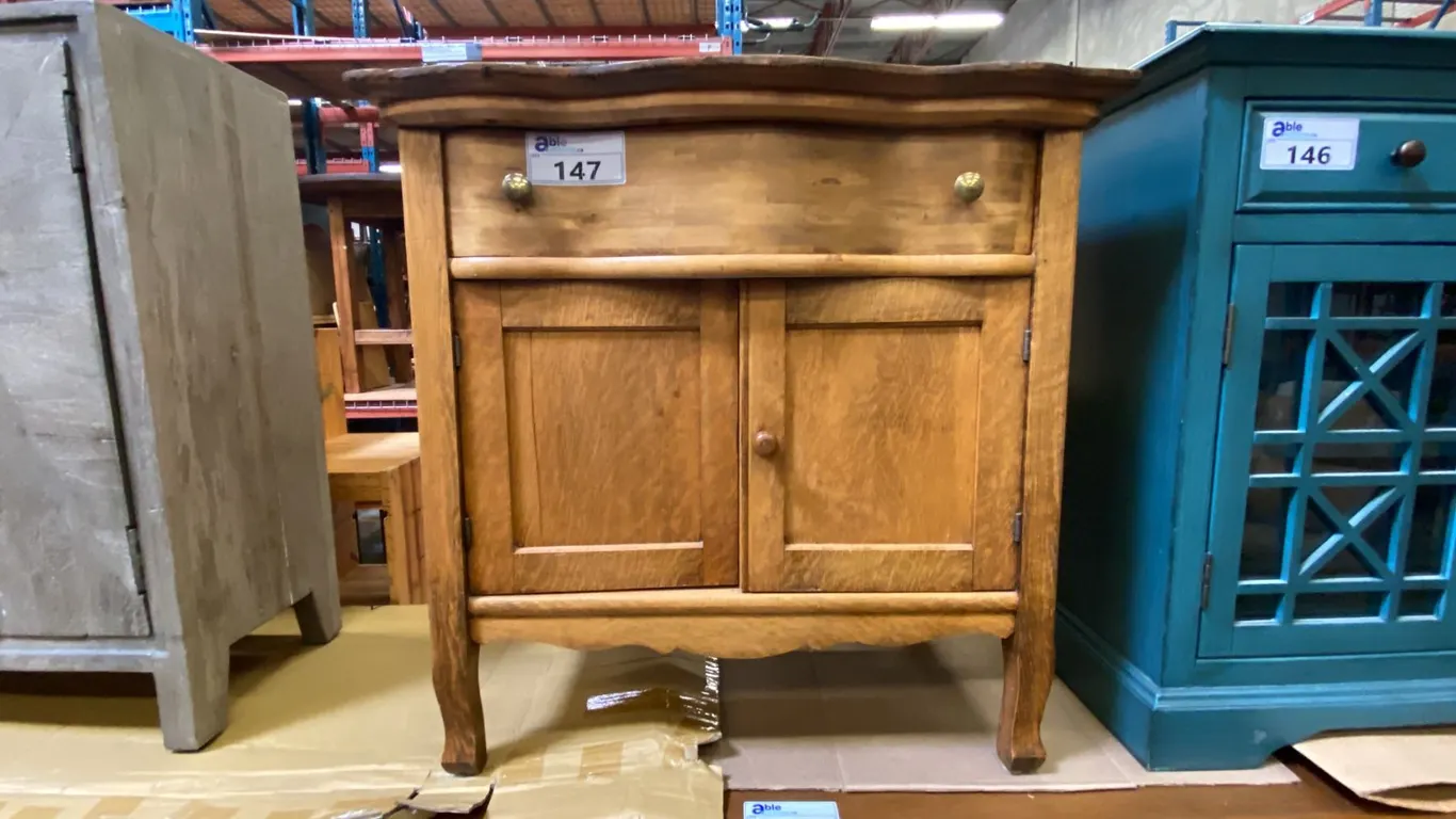 ANTIQUE WASHSTAND CABINET