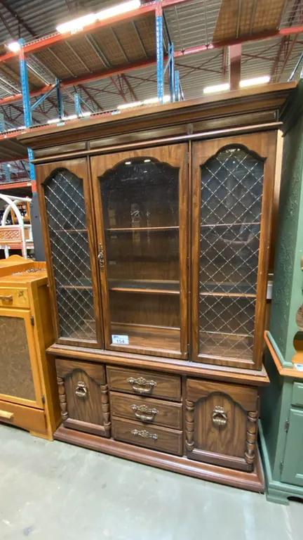 2 PCS. GLASS FRONT CHINA CABINET
