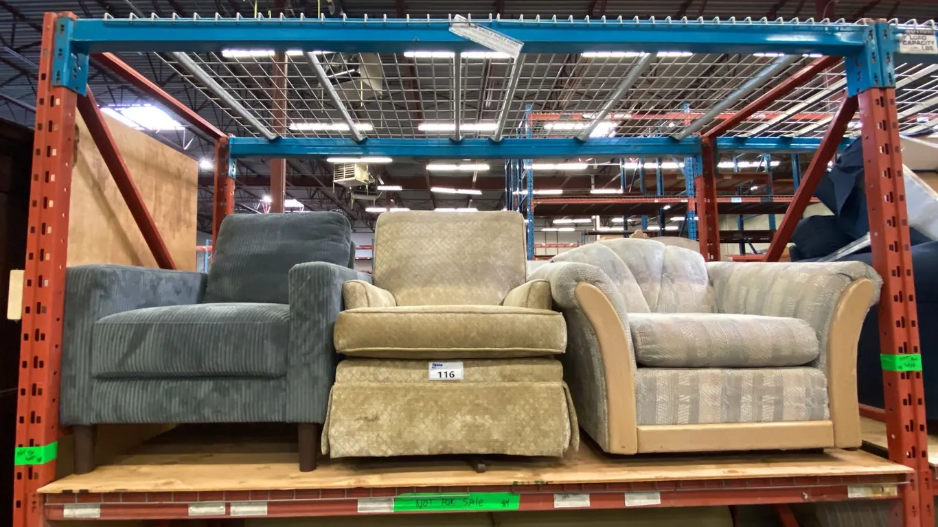 GROUP OF 3 ASSORTED LIVING ROOM CHAIRS