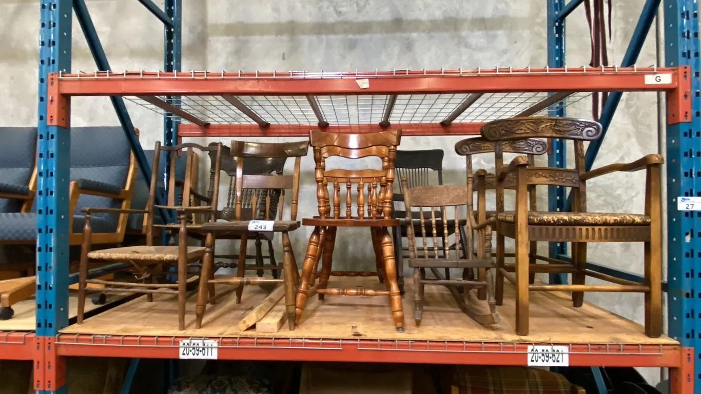 GROUP OF 9 ASSORTED ANTIQUE SIDE CHAIRS AND ROCKING CHAIRS