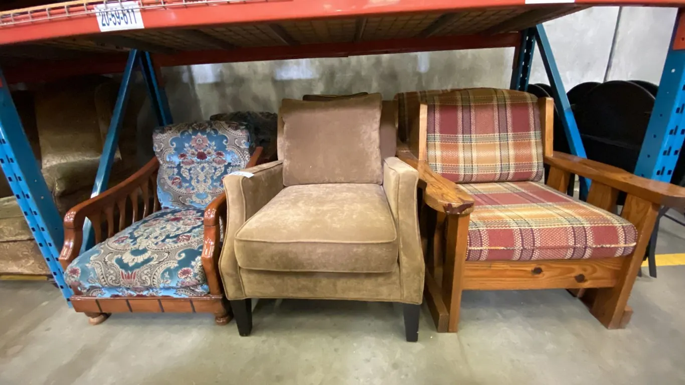 3 PAIRS OF ASSORTED LIVING ROOM ARMCHAIRS