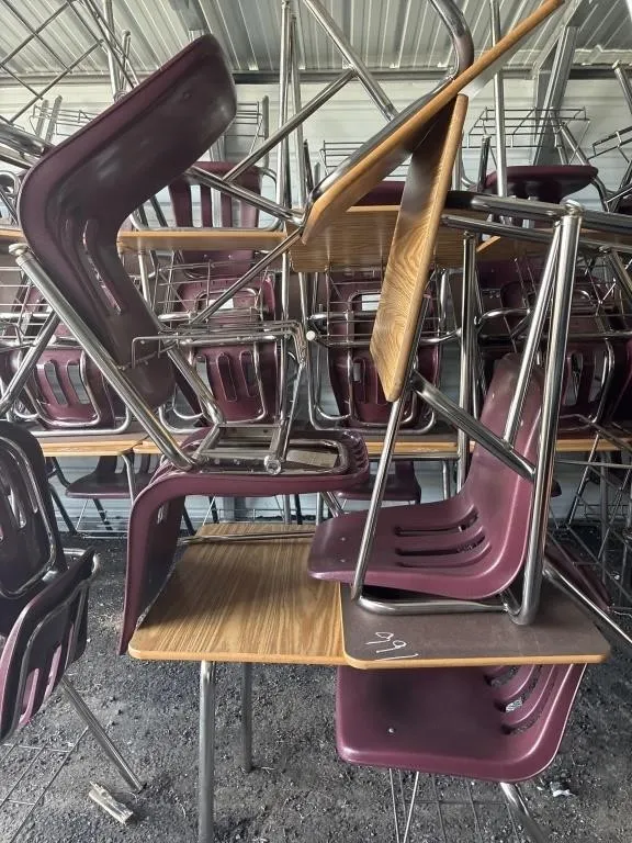 set of 4 student desks