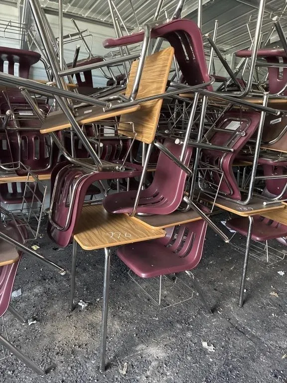 set of 4 student desks