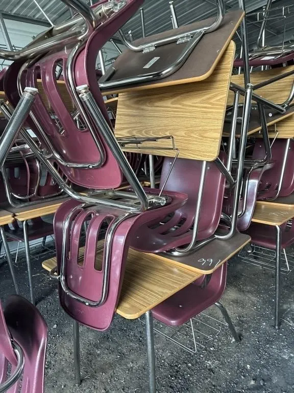 set of 4 student desks