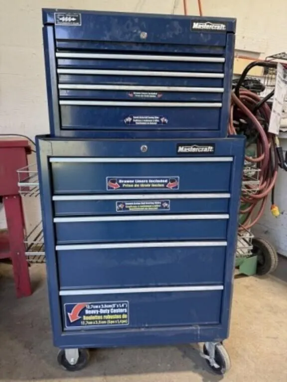Mastercraft Blue Tool Chest c/w Contents (2 pc)